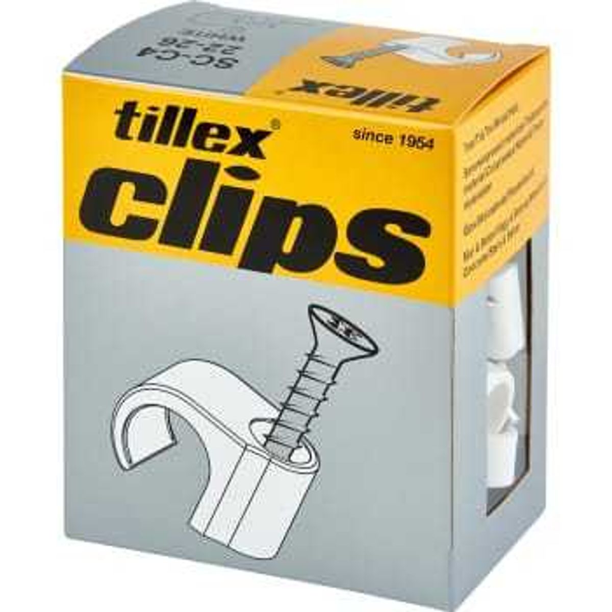 Tillex Skrueclips 22-26 t20 hvid (50 stk)