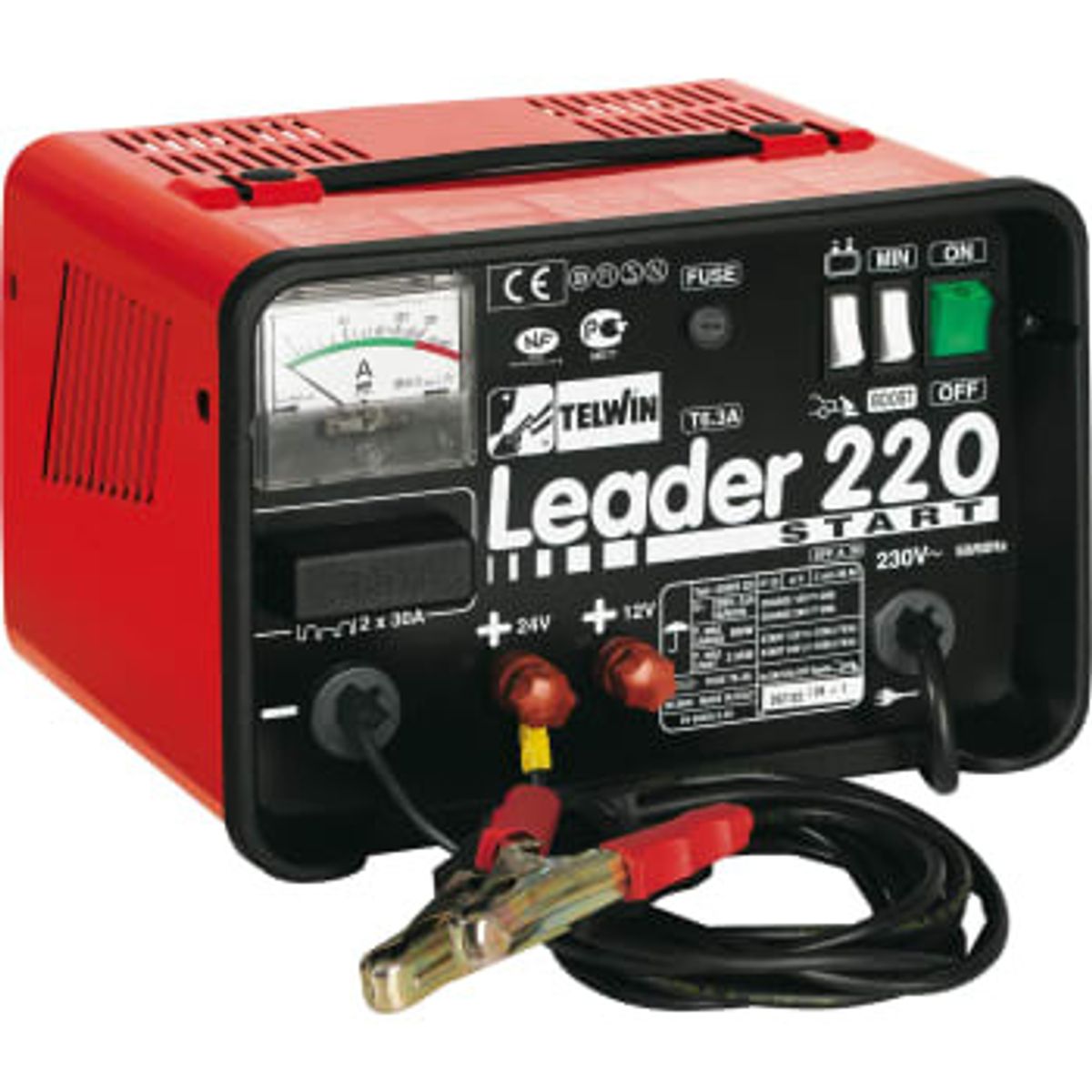 Telwin Batterilader Leader 220 - START, 12-24V med starthjælp