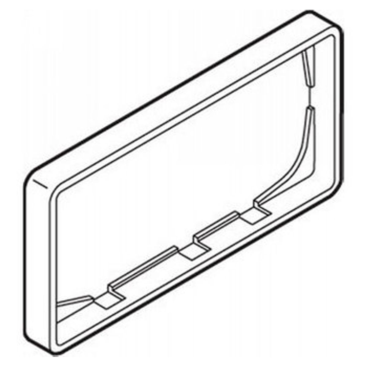 LK FUGA® ramme Baseline 50 2 modul vandret til 2 modul indsats hvid