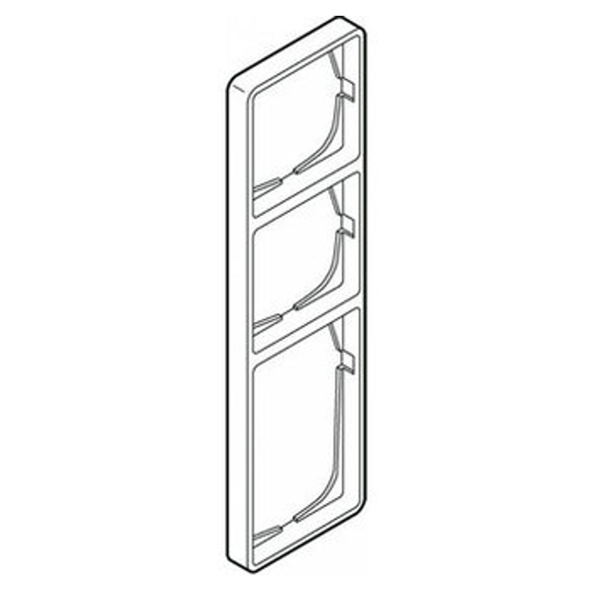 LK FUGA® ramme Baseline 50 3½ modul lysegrå