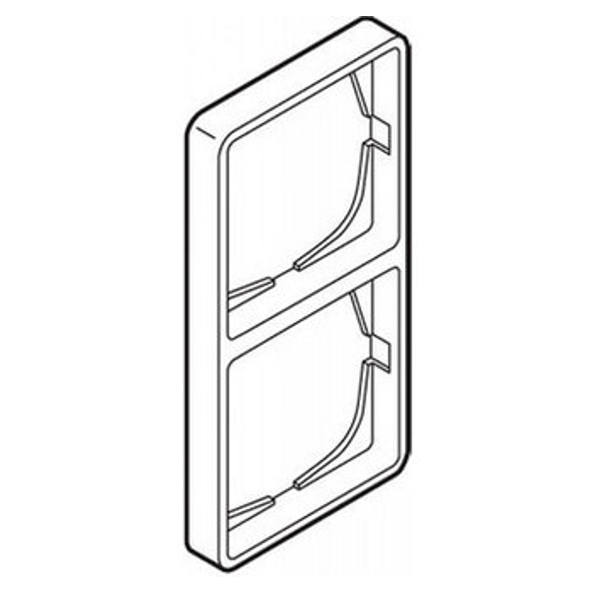 LK FUGA® ramme Baseline 50 2 modul lysegrå