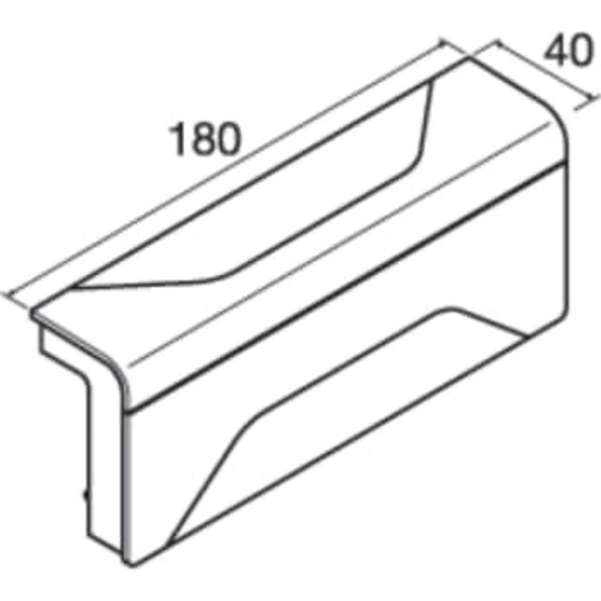 Tehalit Afgrening 55 mm Høj SL 200558 Sort Ral9011