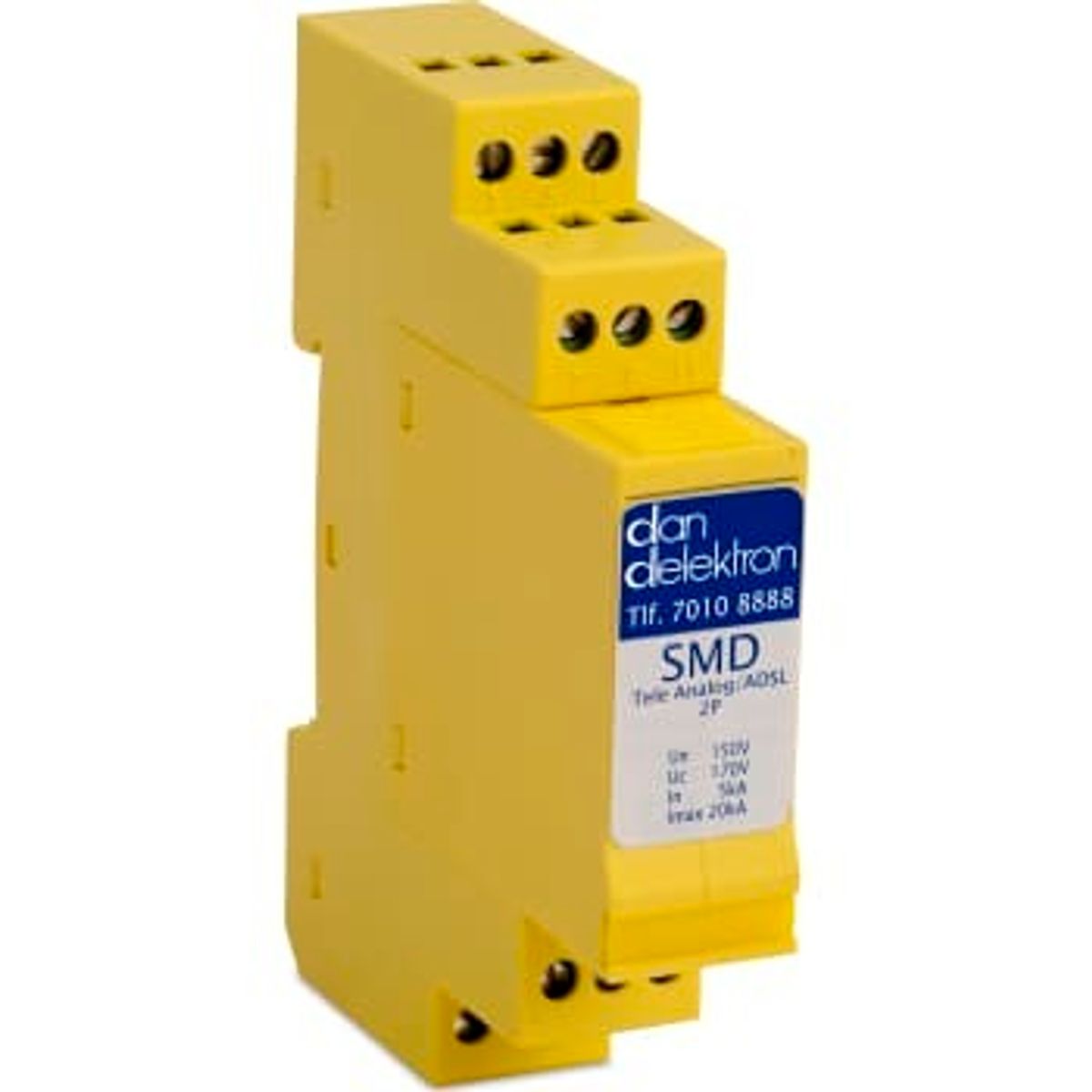 Dan Delektron Transientbeskyttelse SMD Tele Analog/ADSL 2Par f/din-skinne