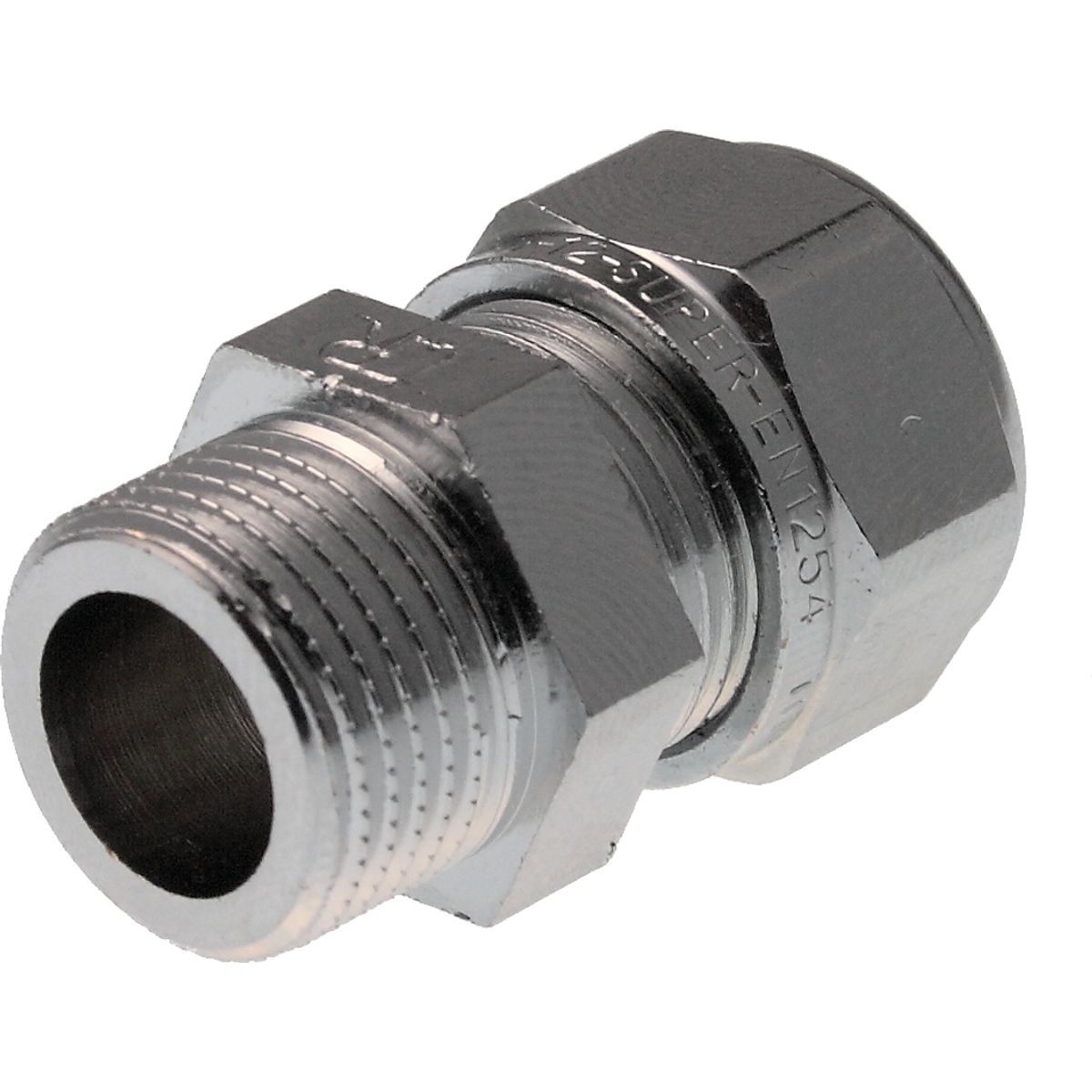 VSH forkromet kompressionsovergang 1/2'' - 15 mm nippel