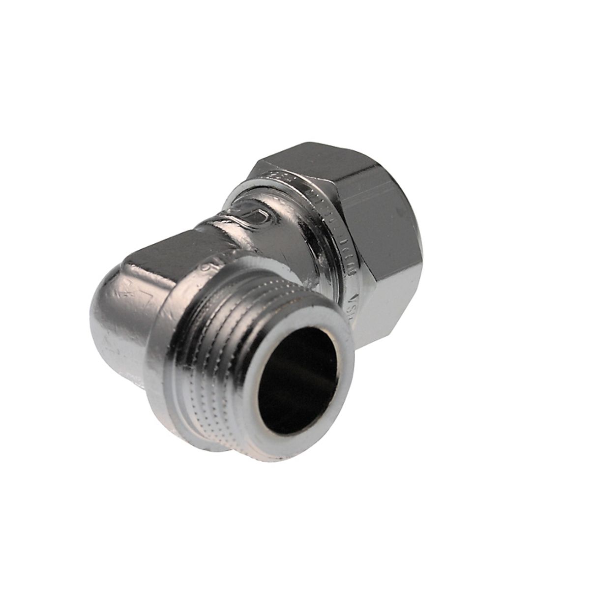 VSH kompressionsovergang vinkel 1/2'' - 10 mm nippel, krom