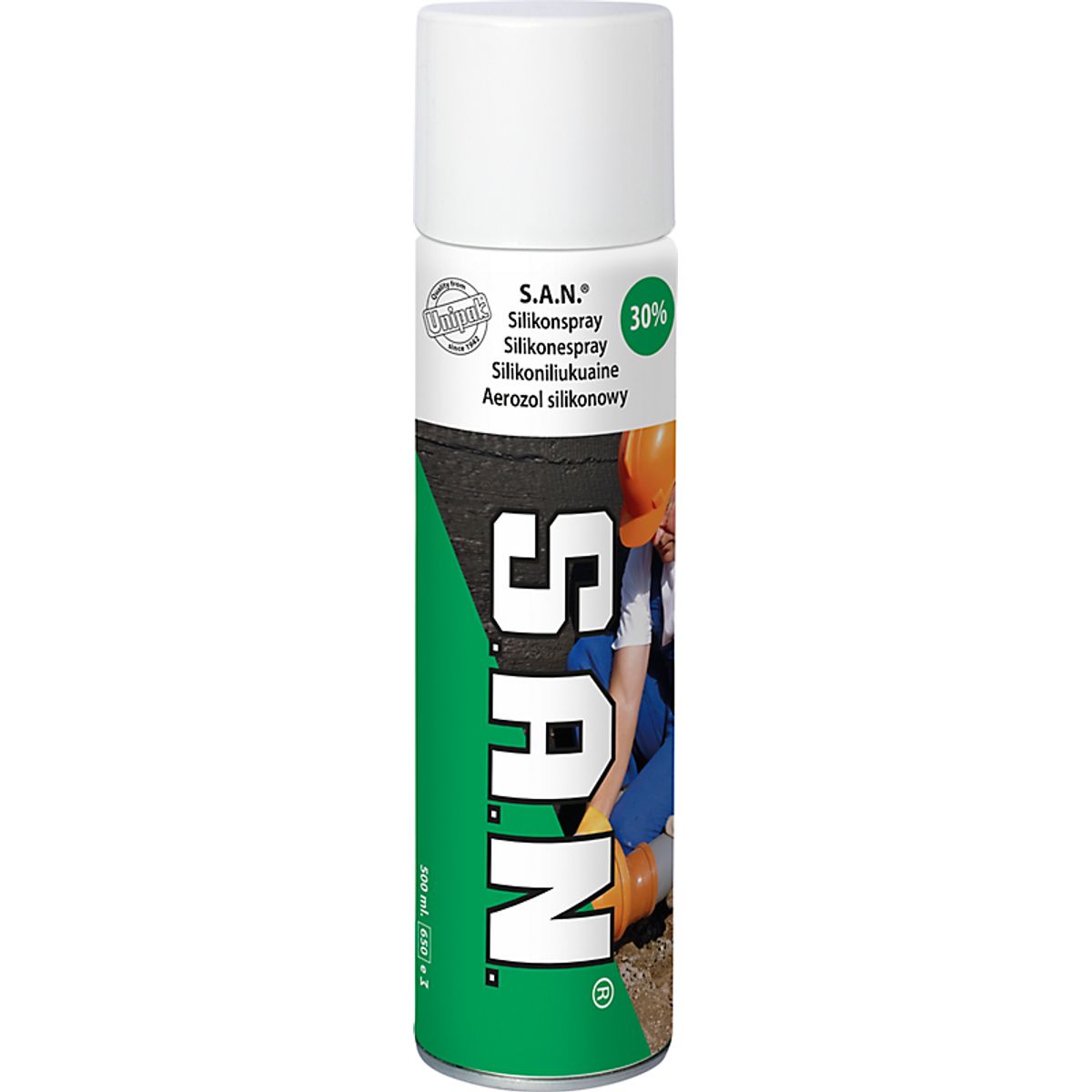 Unipak S.A.N. glidemiddel, 30% silikonespray