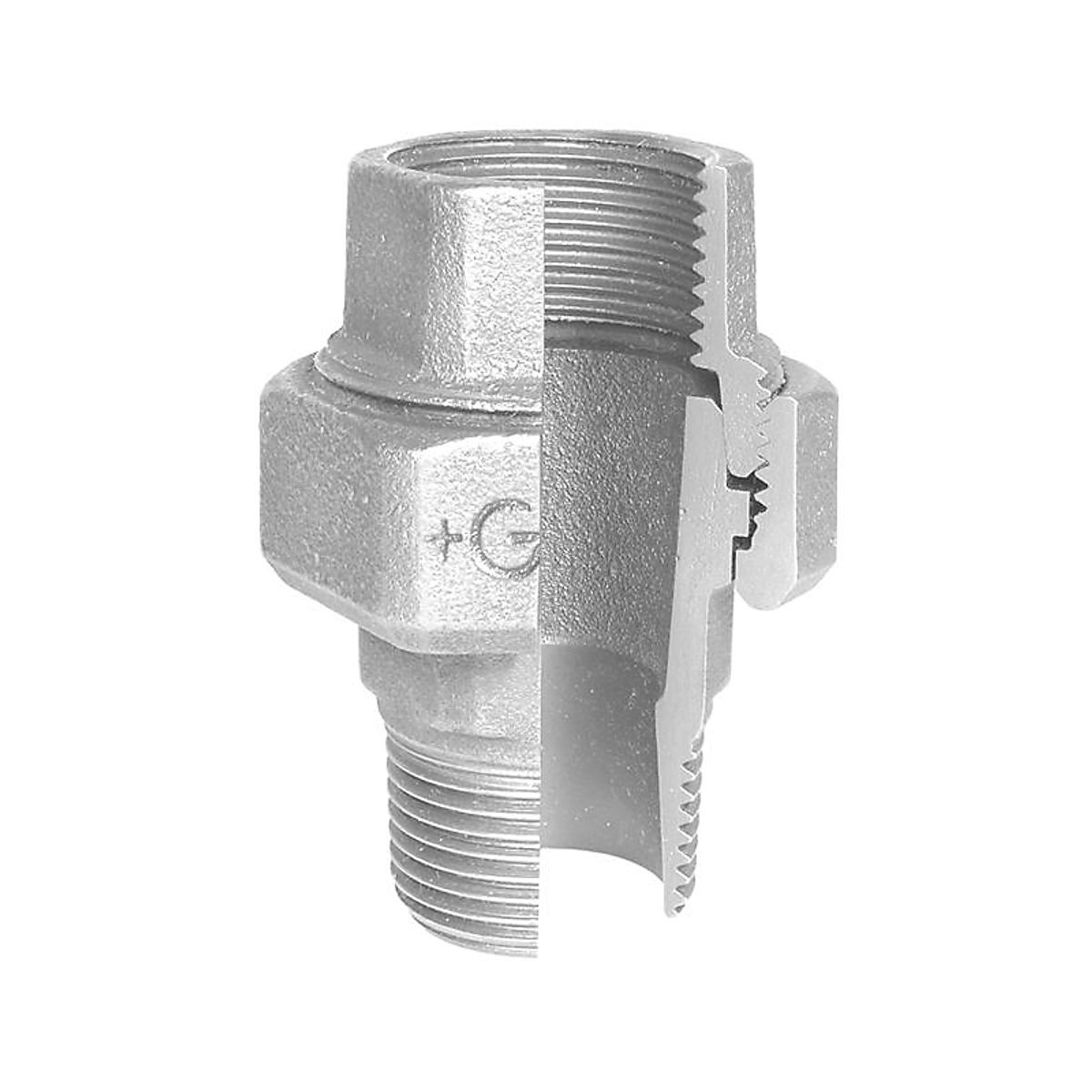 Georg Fischer union galvaniseret 1'' muffe-nippel