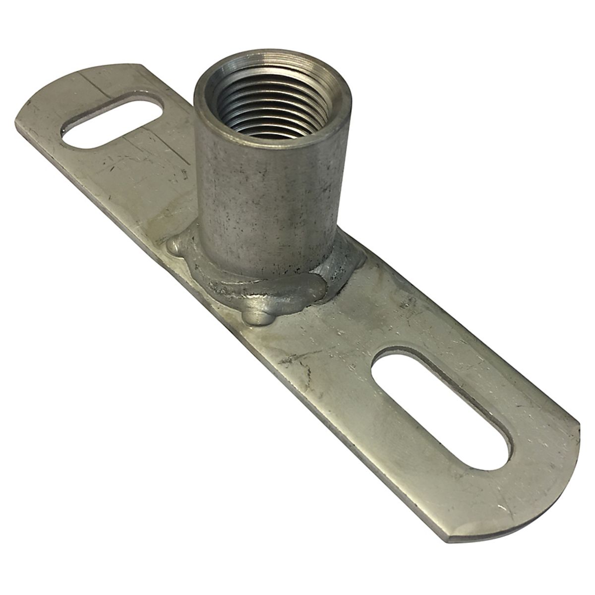 Walraven grundflange 1/2''. 145x35mm. med CO2 svejset muffe. Rustfrit stål AISI 304