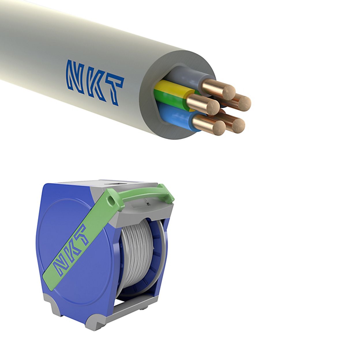 NKT Noiklx Installationskabel 5G4 90°. 190mtr. Qaddy. Lysegrå. Halogenfri