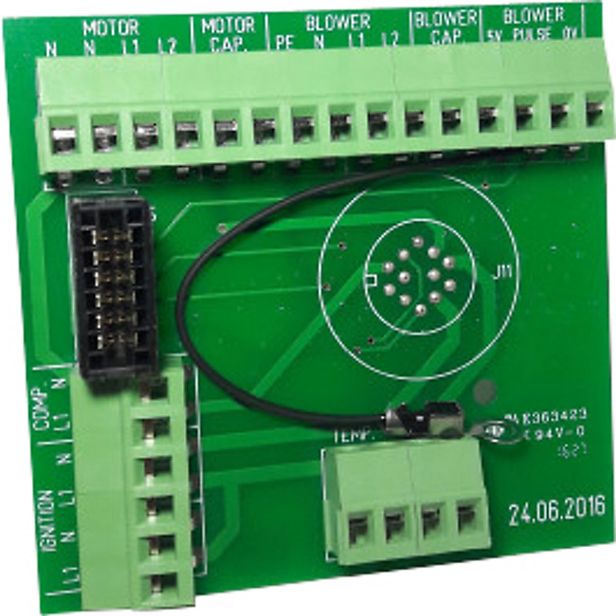 Scotte Motorprint 12PIN med NTC temperaturføler. Passer til brændere med flad fotosensor eller monteret i siden