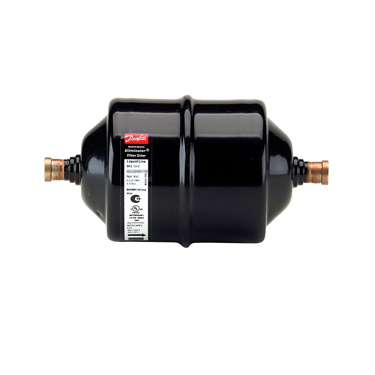 Danfoss DCL 306S tørrefilter 46 bar, ODF, Kobberbelagt, 0,72 l, 6,23 g, 3/4''