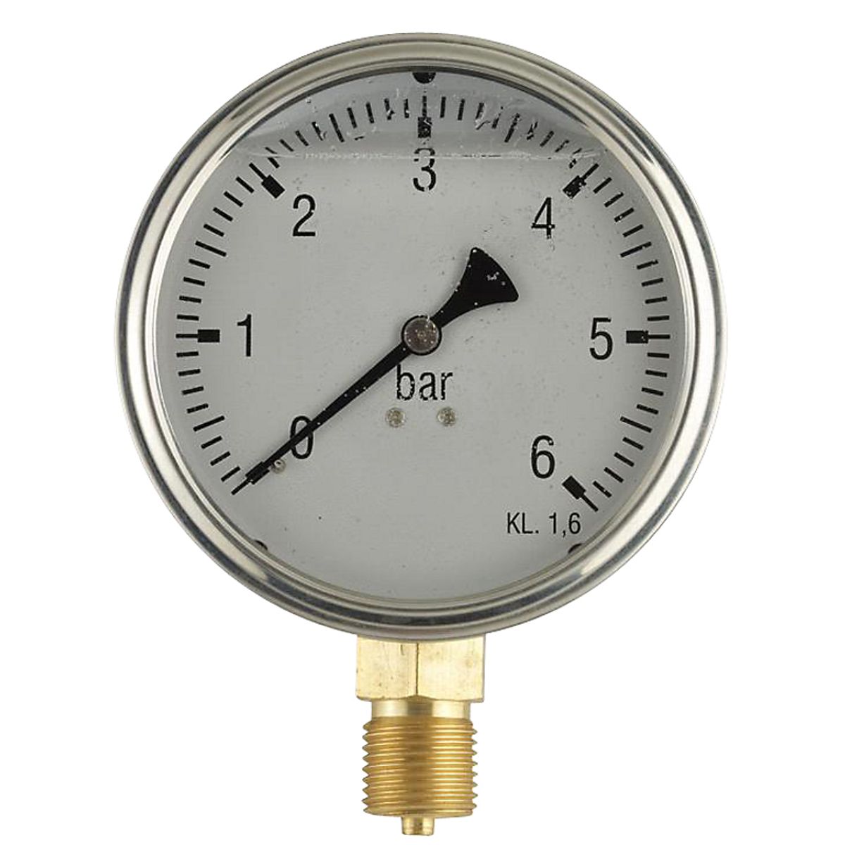 Erik Færgemann Vakuum-manometer Ø100 mm, 1/2'' (ned), glycerinfyldt, -1/+1,5 bar