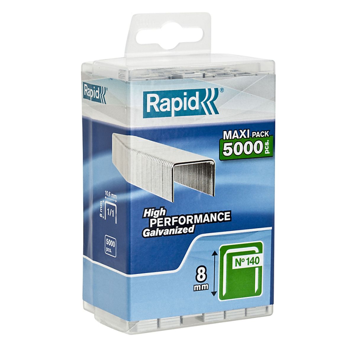 Rapid 140-8mm 5M hæfteklammer PP Box m-hang 40303089