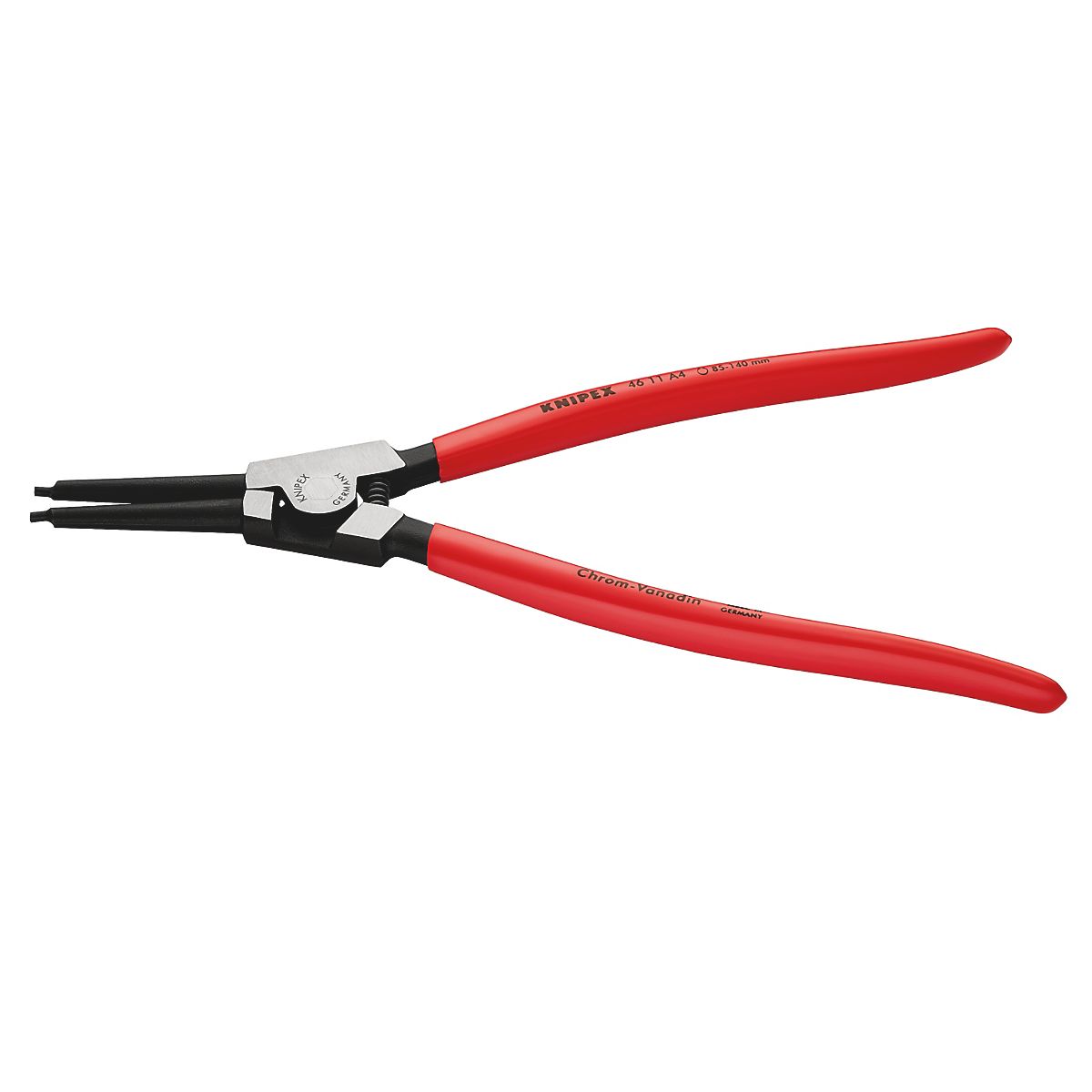 Knipex Låseringtang 140mm udv. lige Til låseringe 10-25mm, dyppet greb