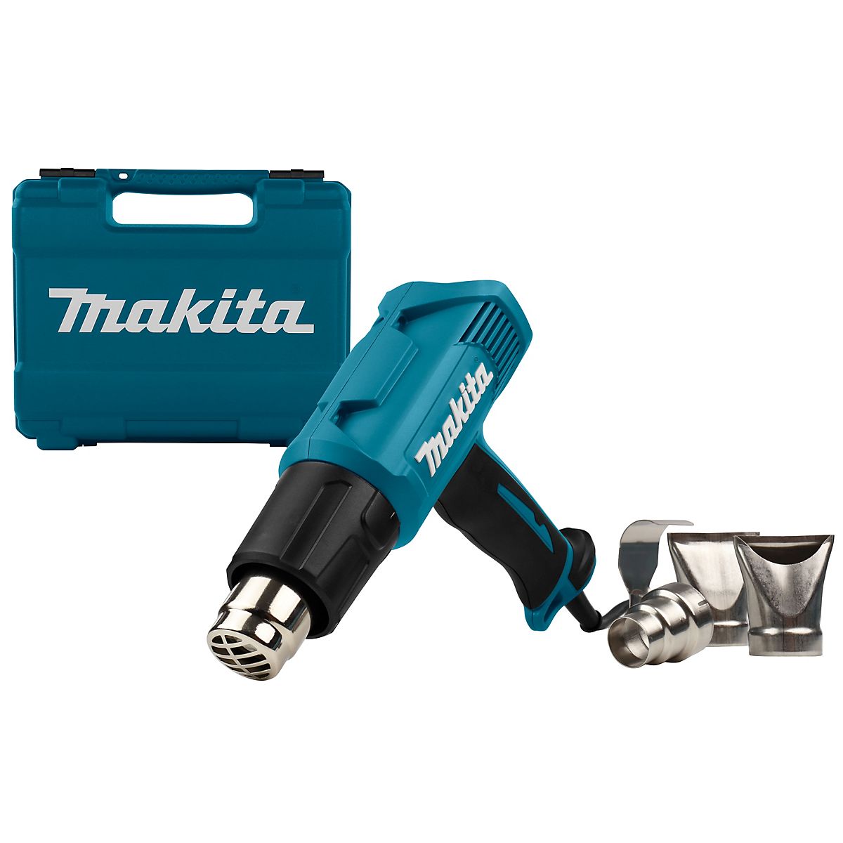 Makita Varmluftpistol 1600W. 2 hastigheder, med Kuffert og 4 dyser. HG5030K