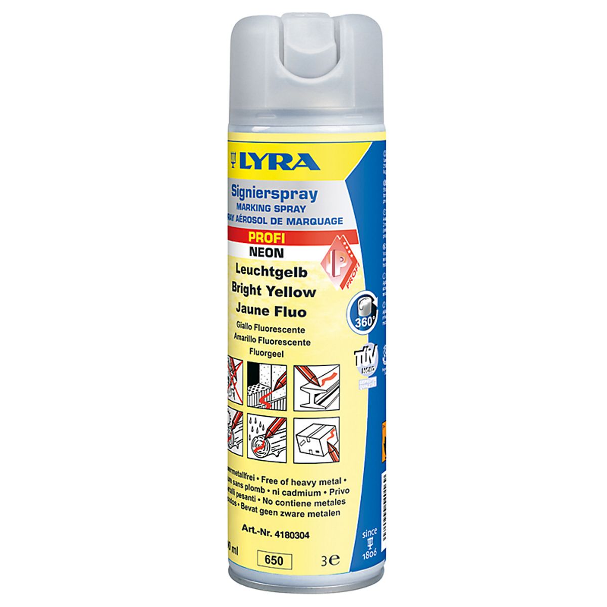 Lyra Markeringsspray Neon-gul - 500 ml