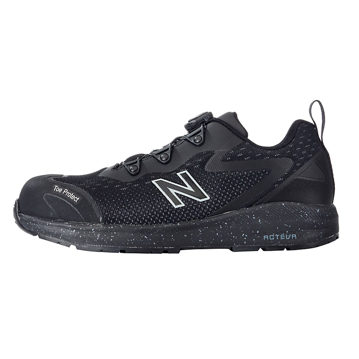 New Balance Logic Black sikkerhedssko med Boa-luk, Acteva mellemsål. ESD godkendt. Str. 43