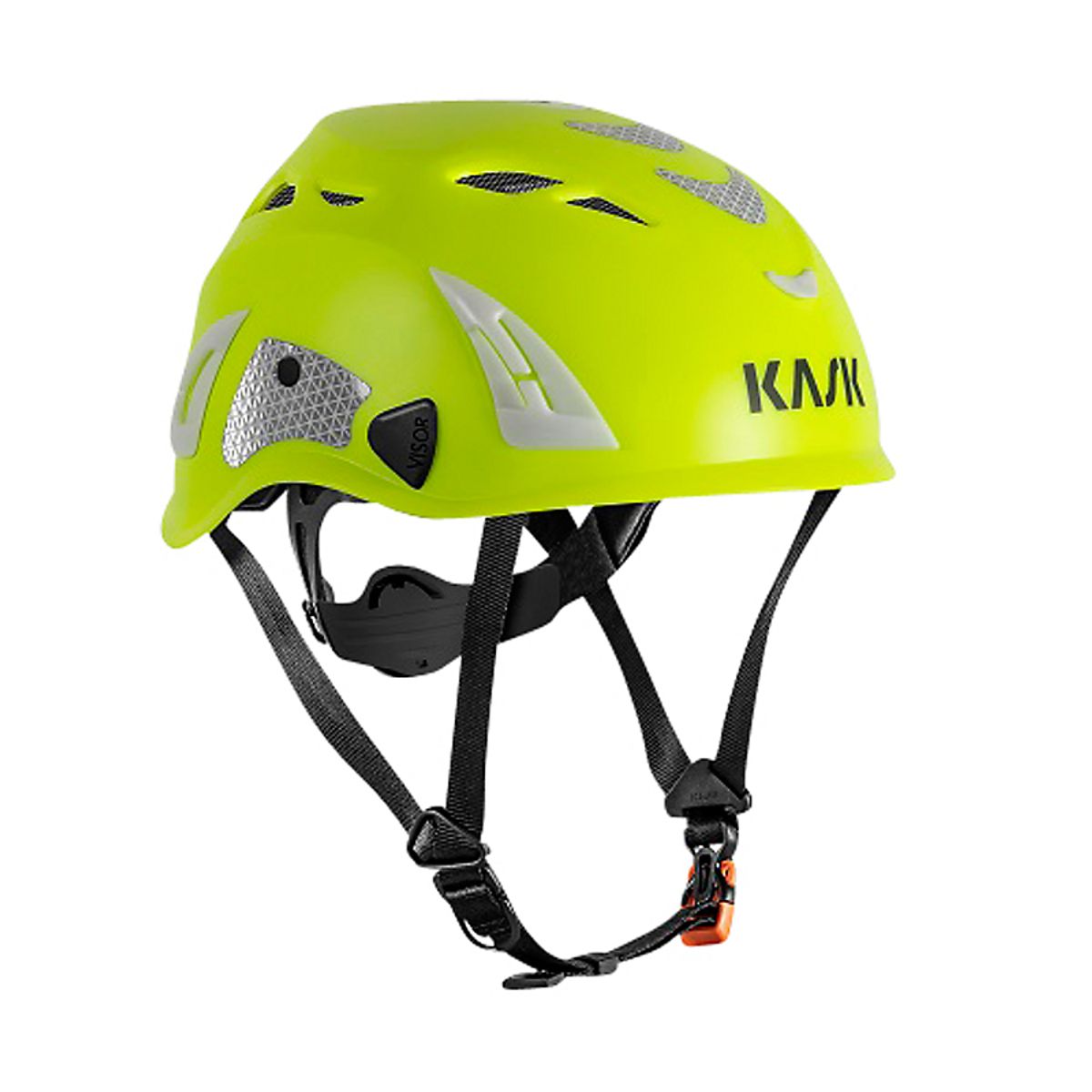 KASK sikkerhedshjelm gul Superplasma AQ Hi-Viz, m/ventilation & hagerem, EN 397