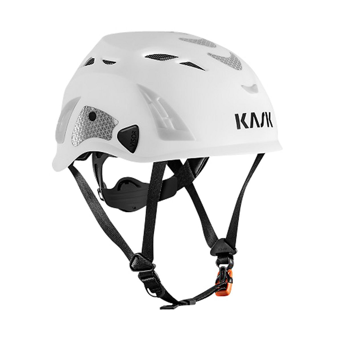 KASK sikkerhedshjelm hvid Superplasma AQ Hi-Viz, m/ventilation & hagerem, EN 397