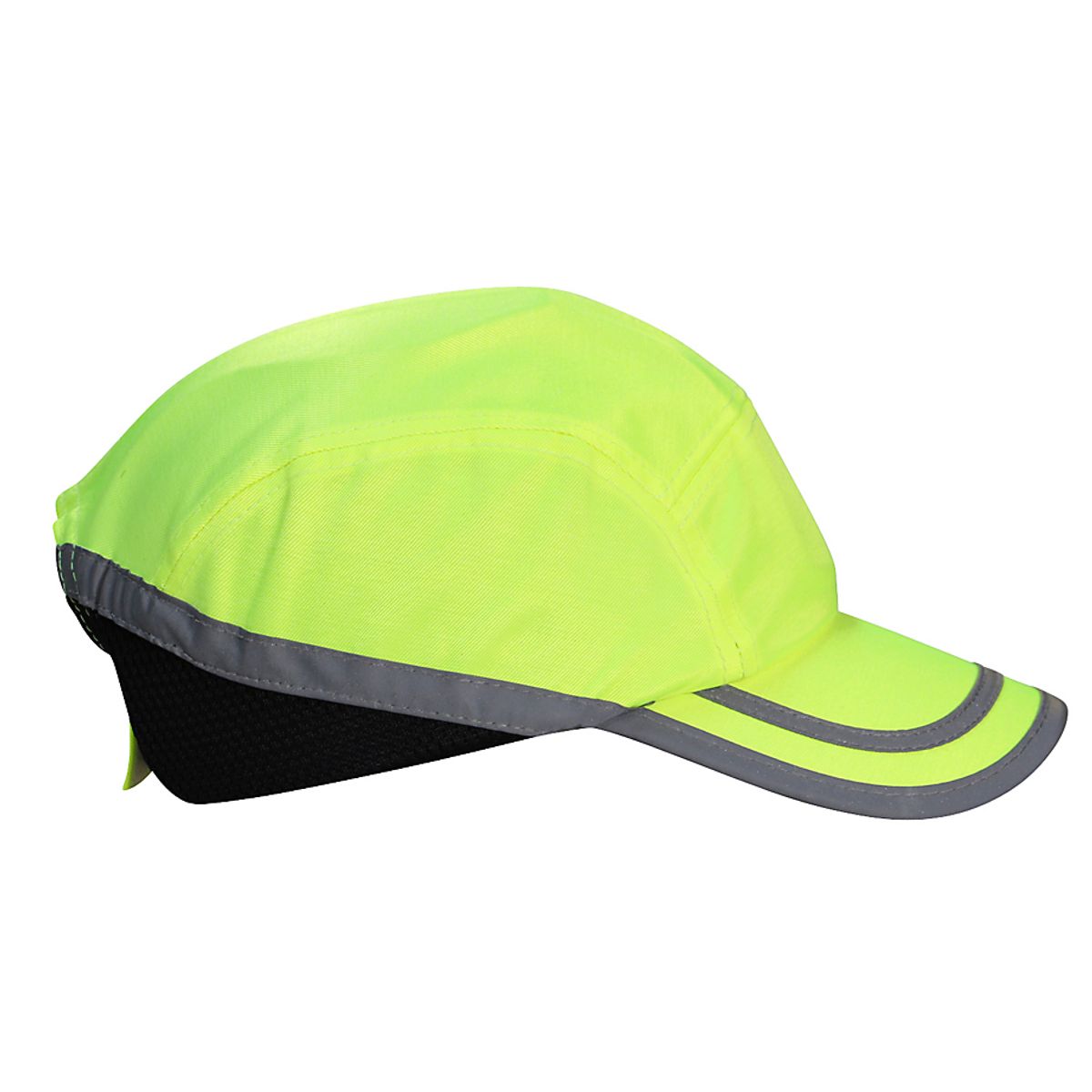 OS Bump Cap Hi-Viz gul 7cm skygge, ventilationshuller,justérbar velcrobånd i nakken