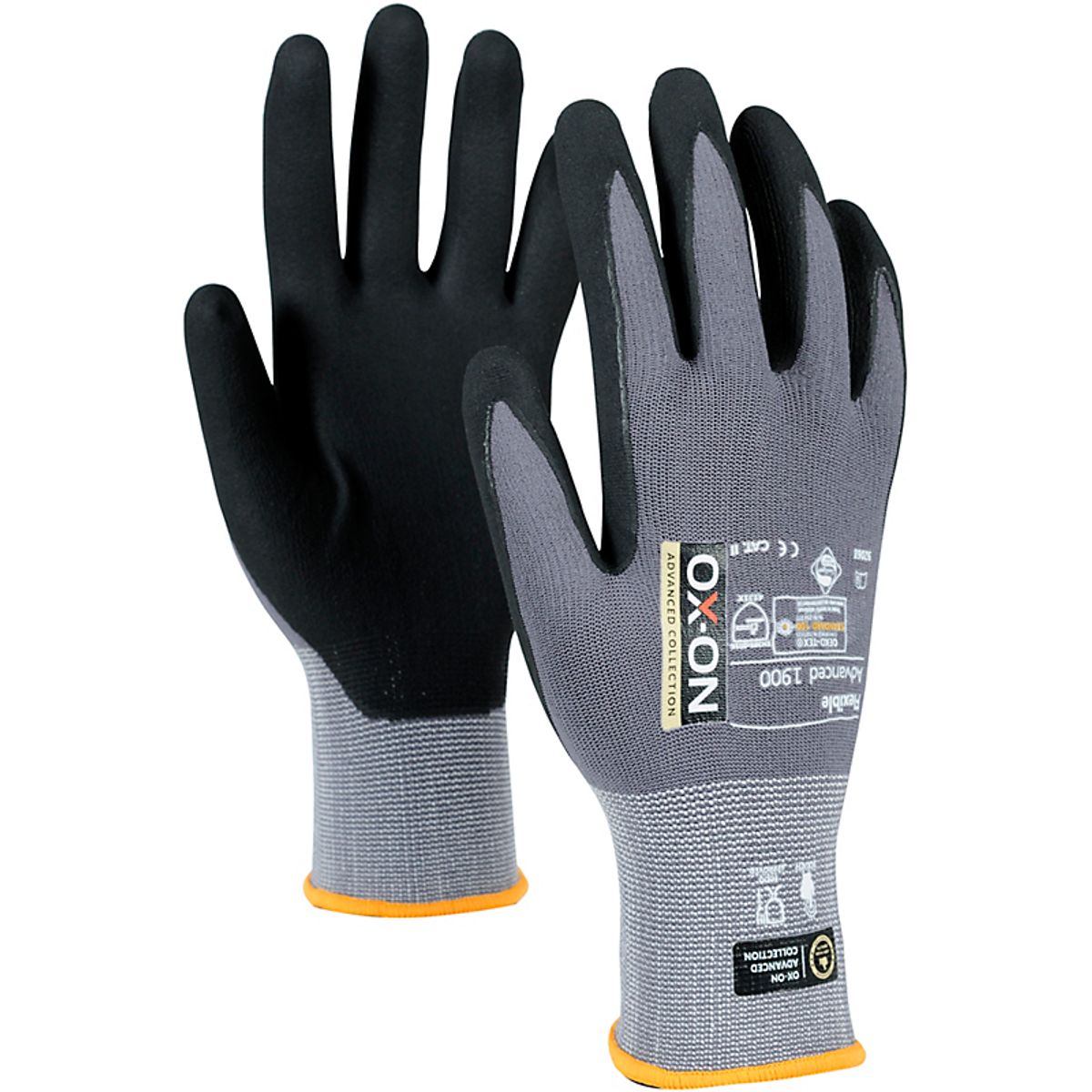 OX-ON flexhandske str. 8 Flexible advanced 1900, touch, nylon/elastan, fødevaregodkendt