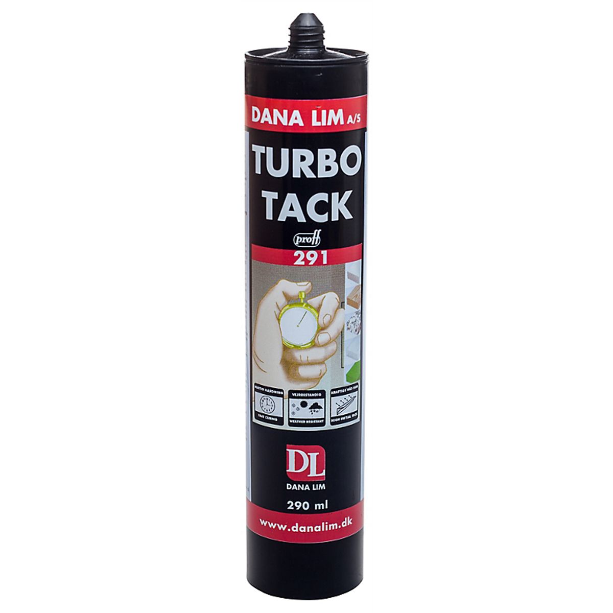 Dana Lim Turbo Tack 291 sort - 290 ml