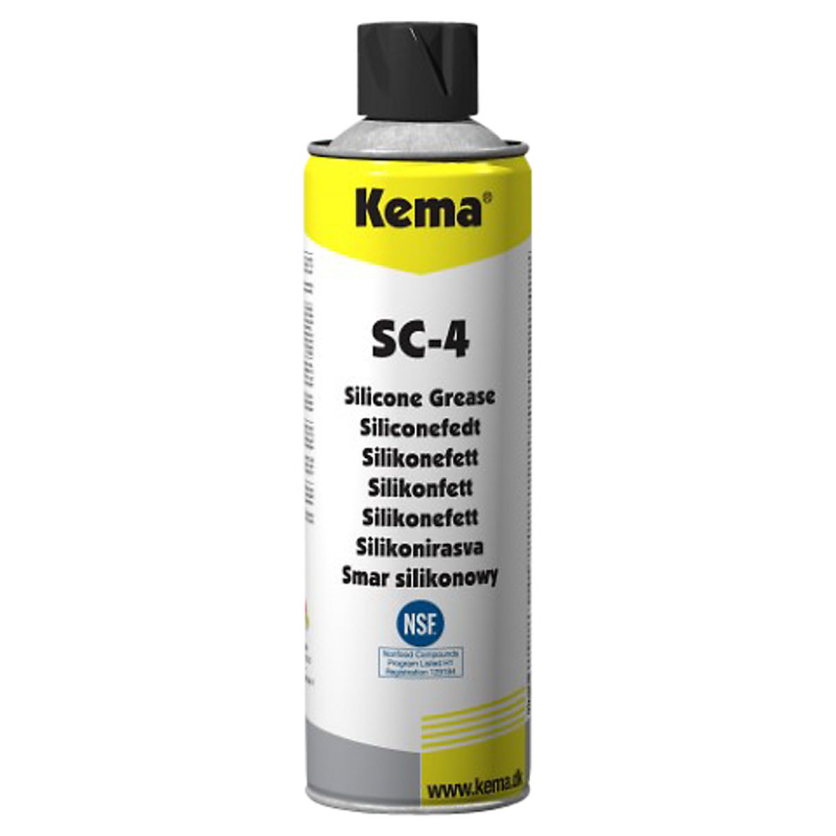 Kema Siliconespray 500 ml SC-4 Eksklusiv afgift. UN 1950 Aerosoler, Brandfarlige 2.1