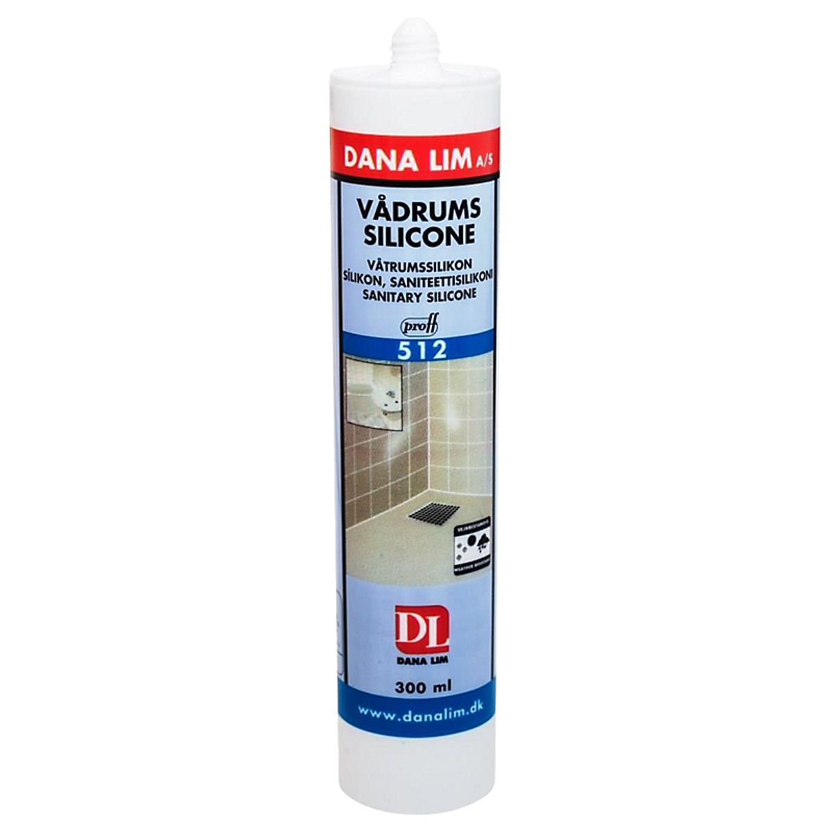 Dana Lim vådrumssilicone 512 transparent - 300ml