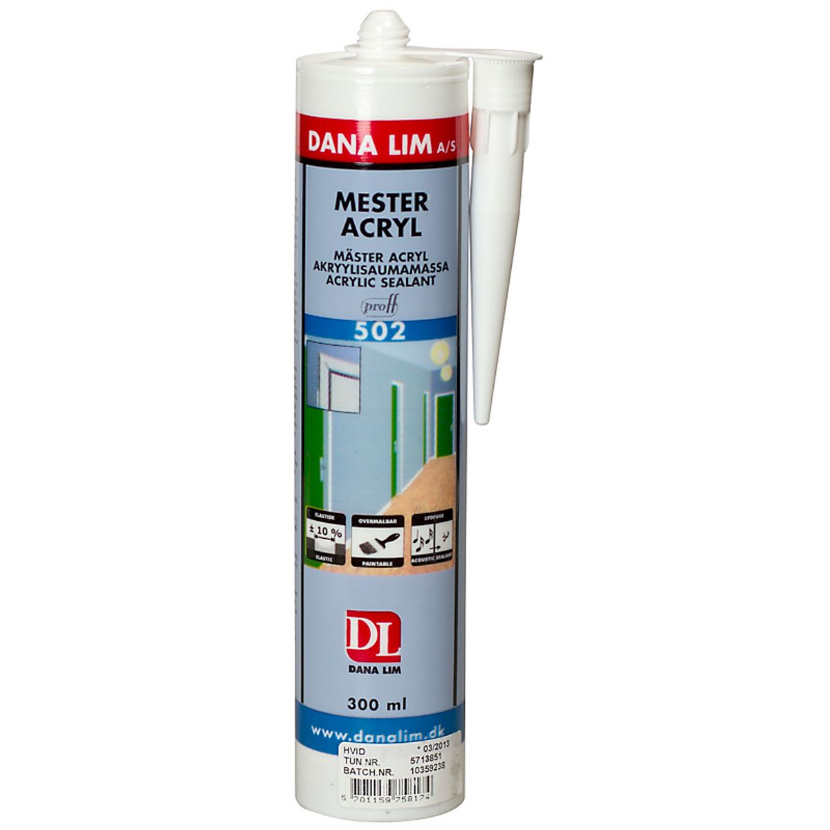 Dana Lim mester acryl 502 hvid - 300 ml