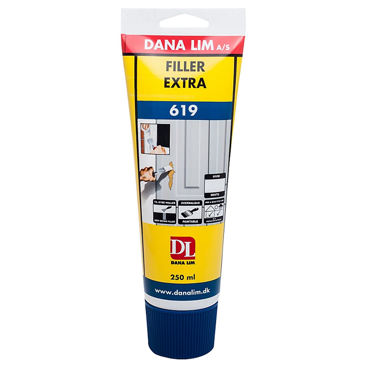 Dana Lim filler Extra 619 250ml acrylspartelmasse til dybe huller