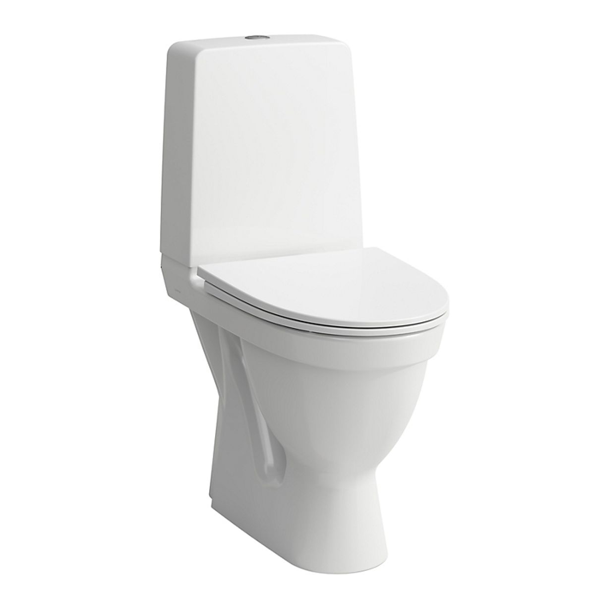 Laufen Kompas Comfort toilet med s-lås 46, 650x360x880mm, rimless, lim, hvid