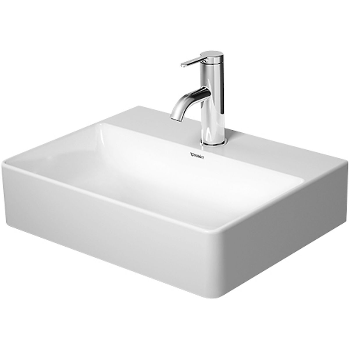 Duravit DuraSquare vask 450x350mm. Uden overløb med hanehul