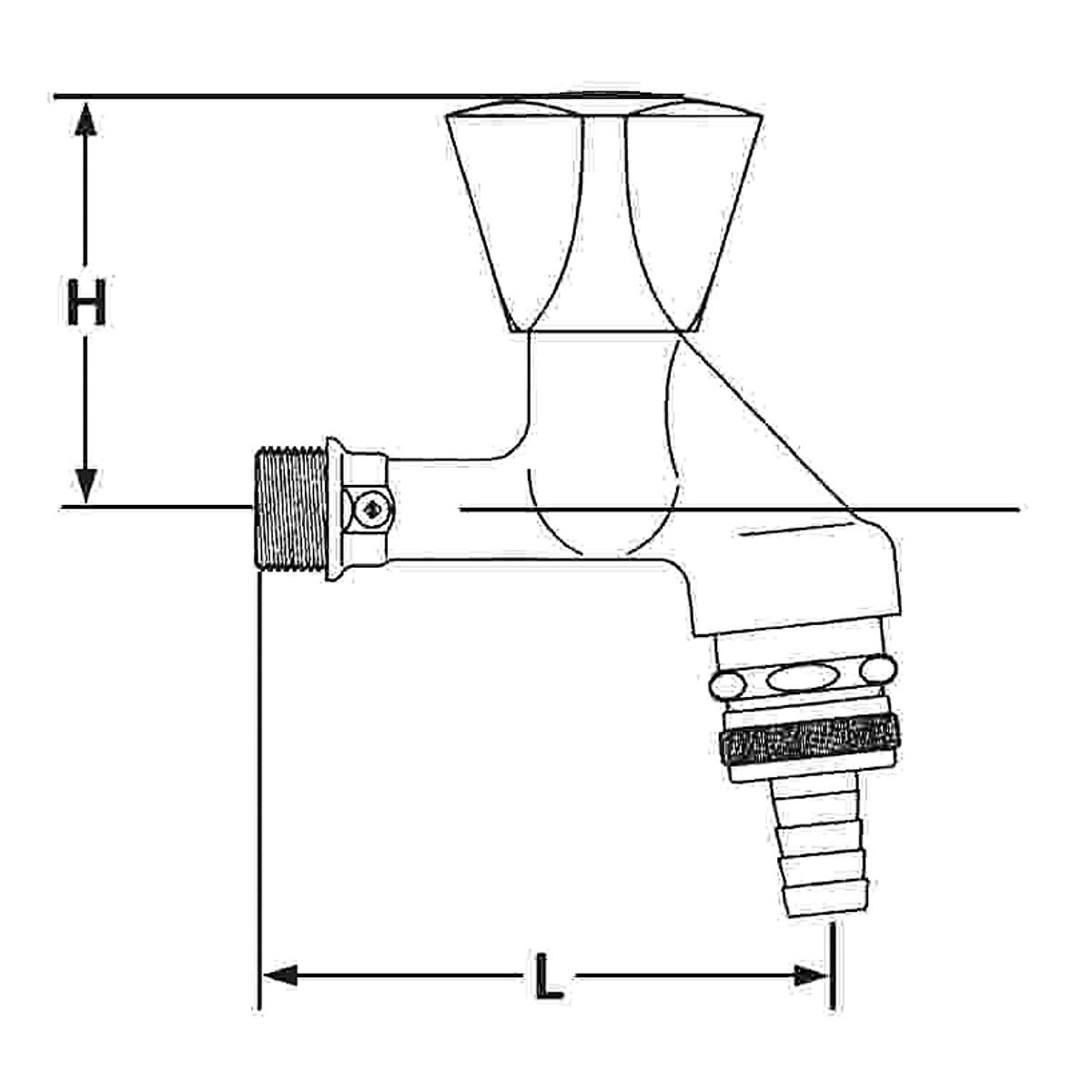 Broen Aftapventil Fork. 1/2 M/slforskr. Kronegreb