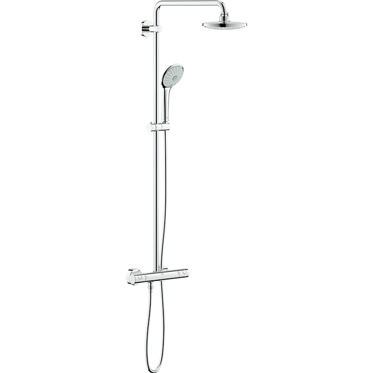 GROHE Euphoria System 180 Brusesystem med termostat til vægmontering. Krom