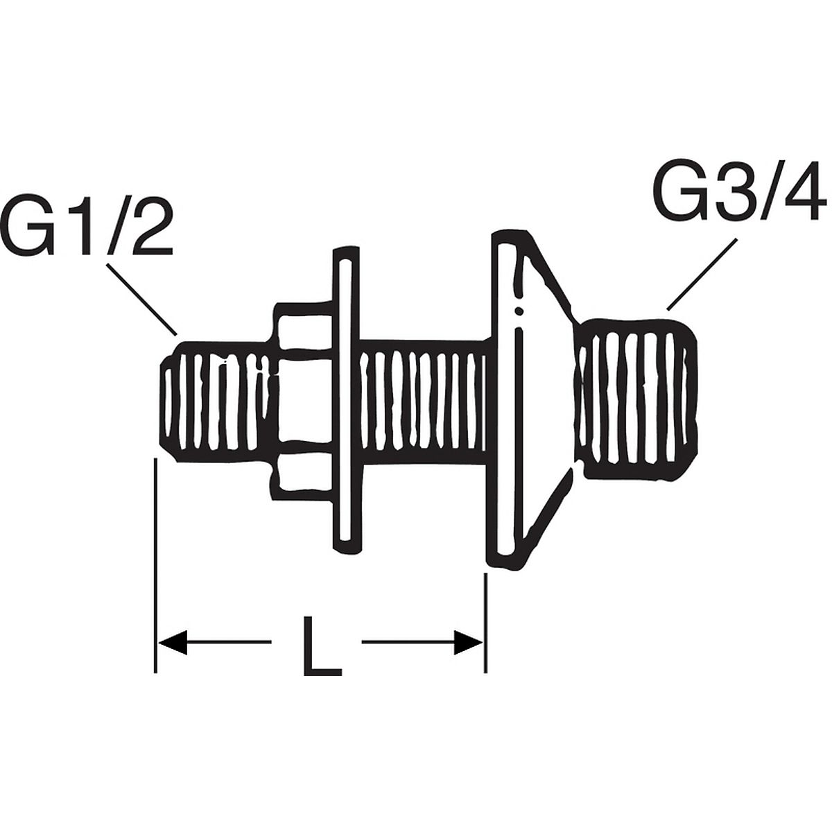 Forskruningssæt 65mm a 2 stk for brusearmatur i brusekabine