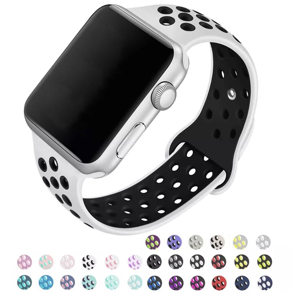 Apple Watch rem 42mm / 44mm hvid silikone