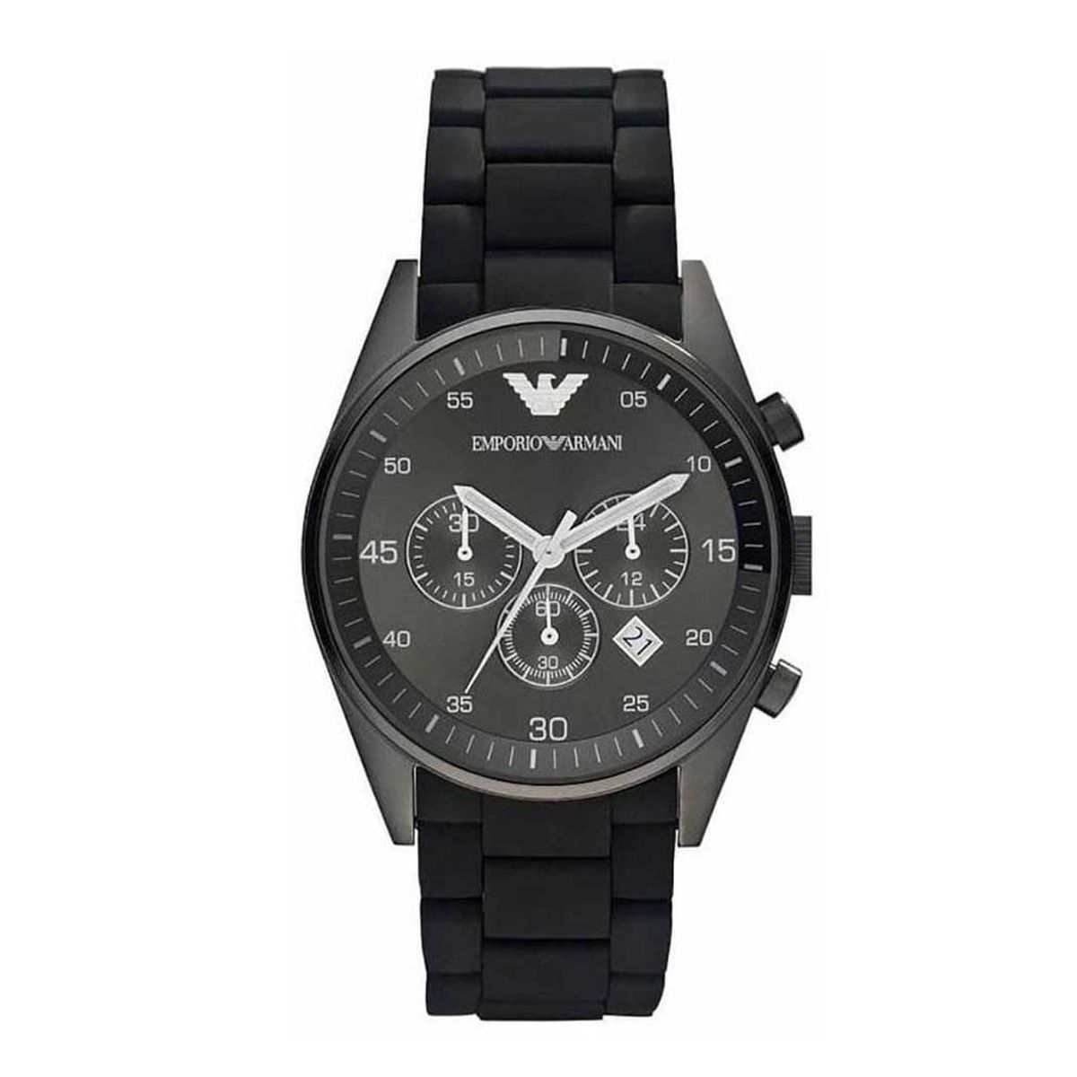 Emporio Armani Black Rubber Herreur AR5889