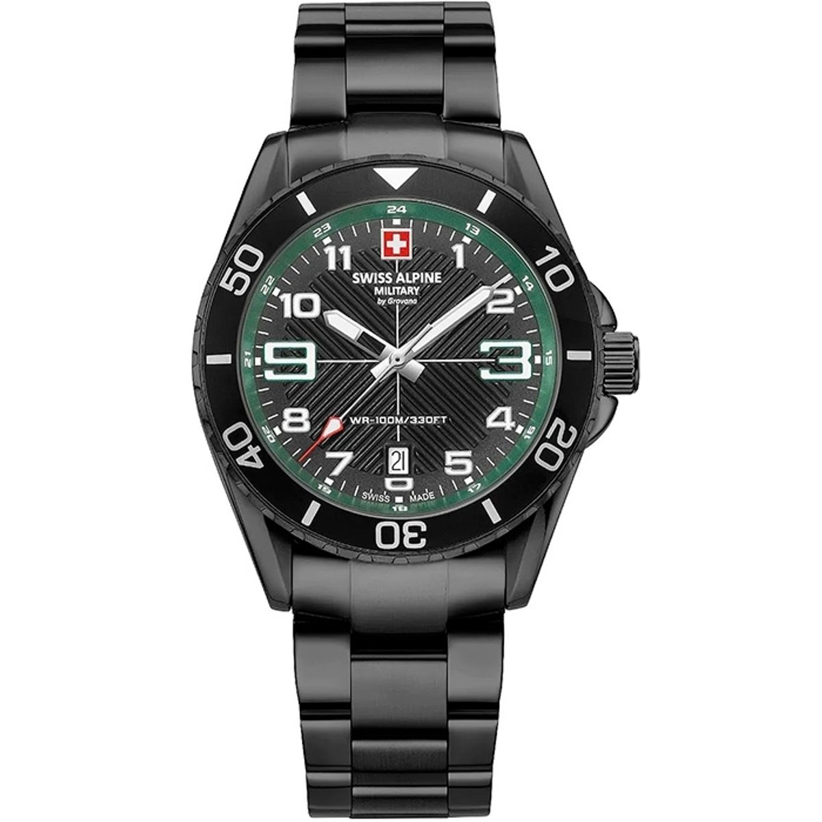 Swiss Alpine Military Raptor Black Green Herreur