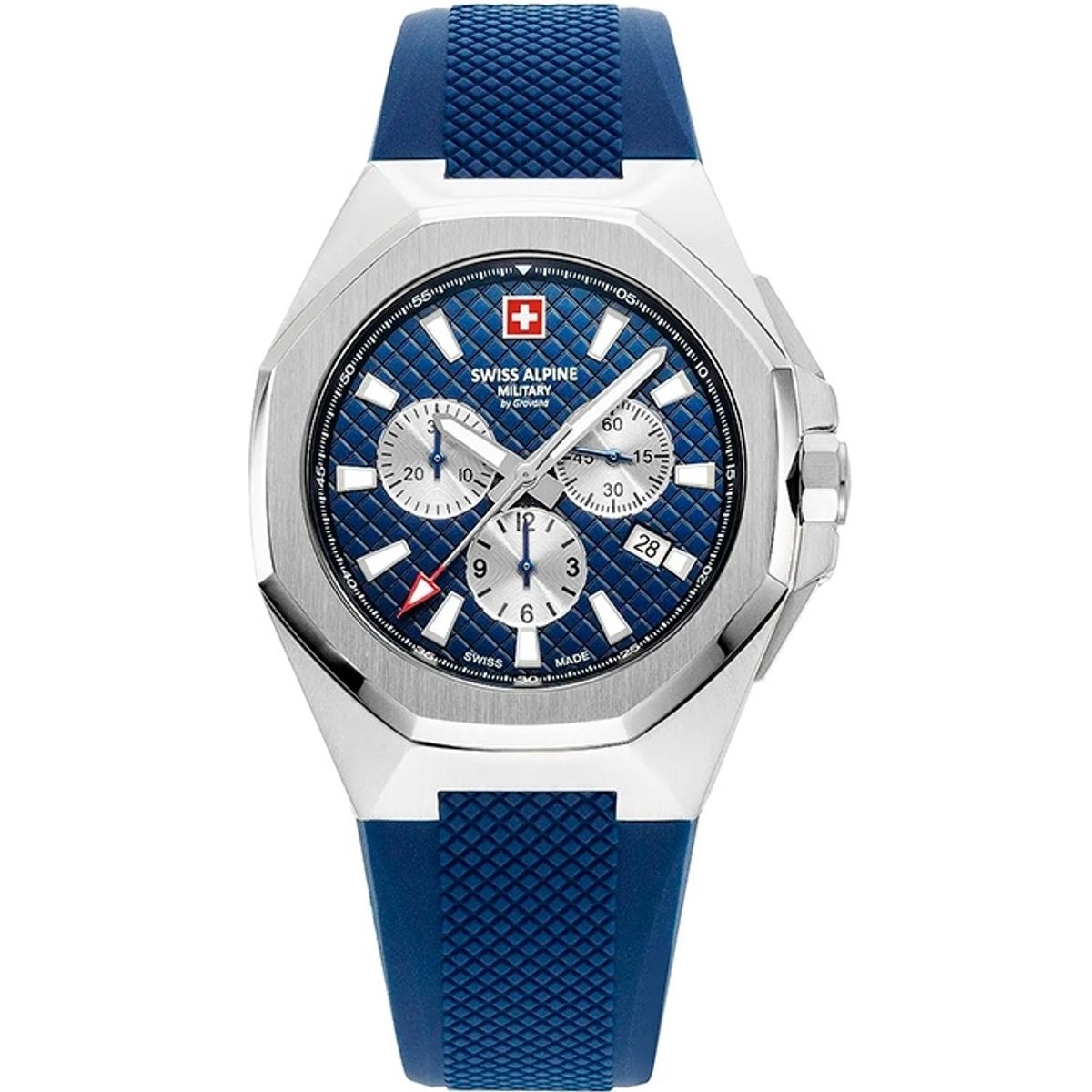 Swiss Alpine Military Typhoon Chronograph DeepBlue Herreur