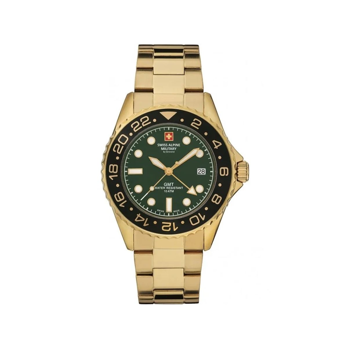 Swiss Alpine Military GMT Gold Herreur