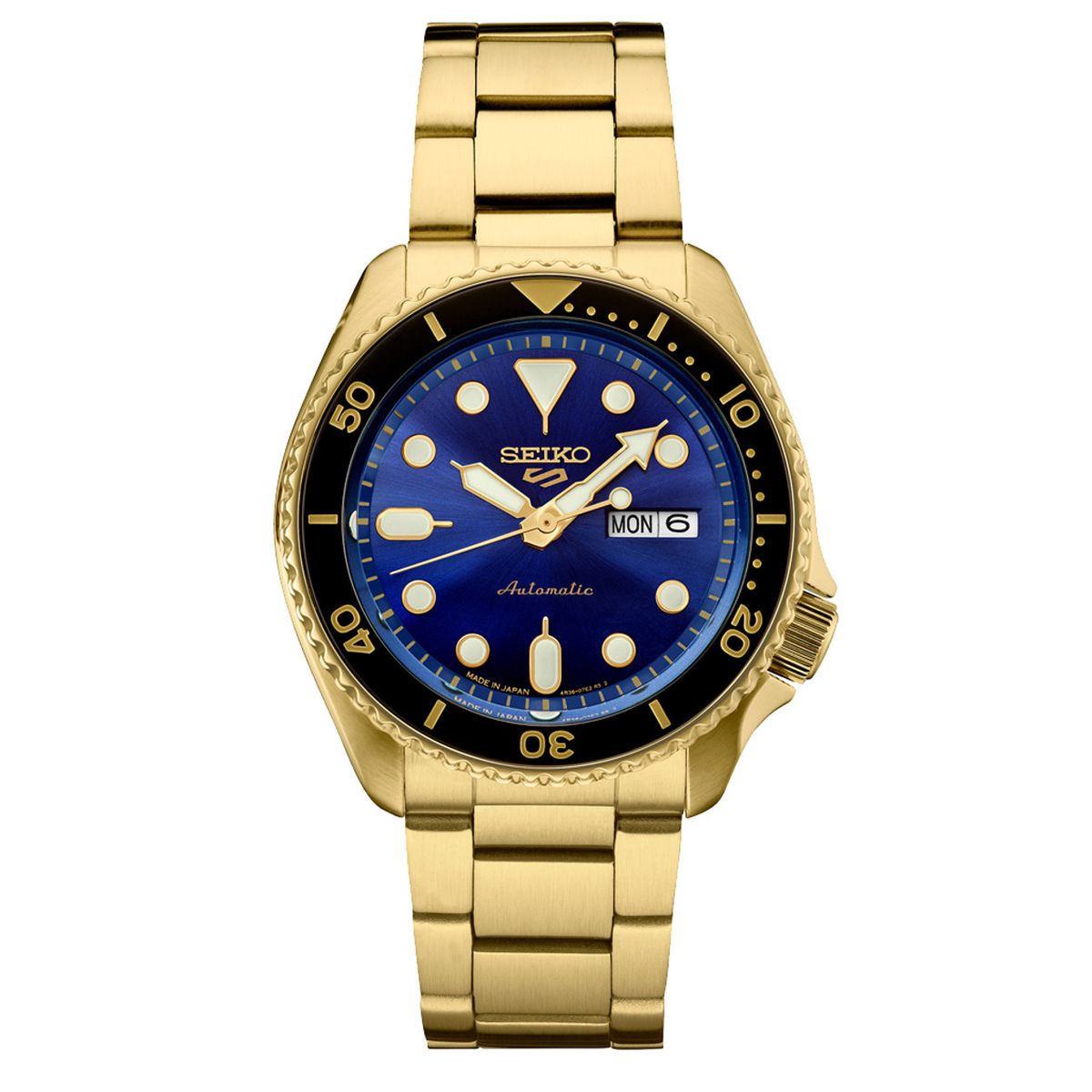 Seiko 5 Sports Automatic Goldtone Herreur