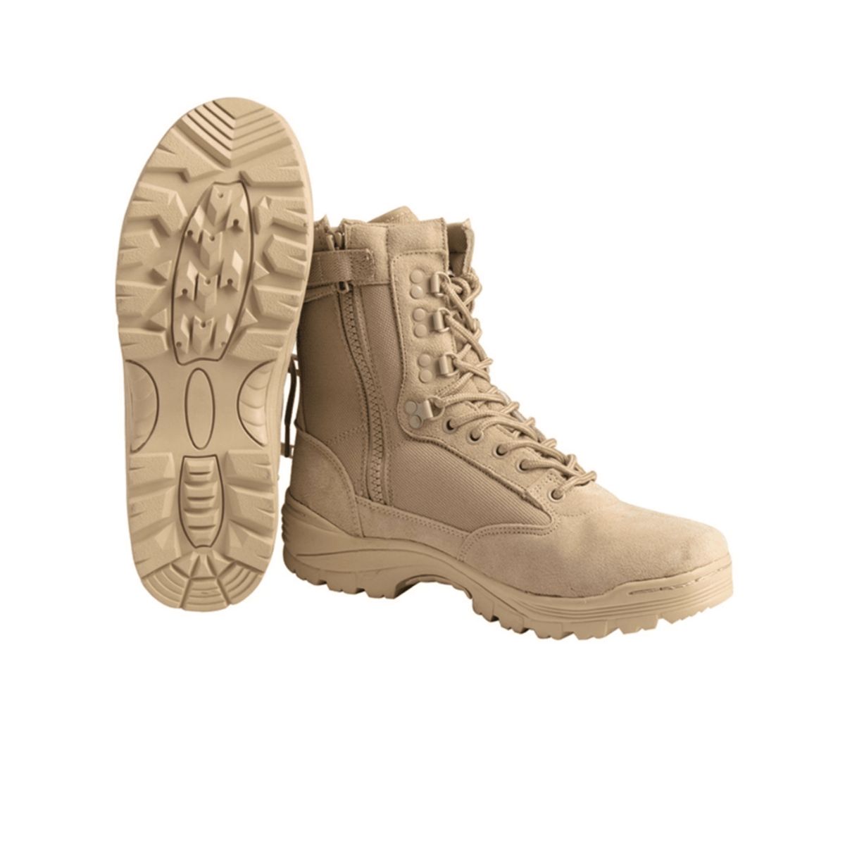 Vandrestøvler med YKK lynlås | Khaki Tactical Boots - Mil-Tec - 11