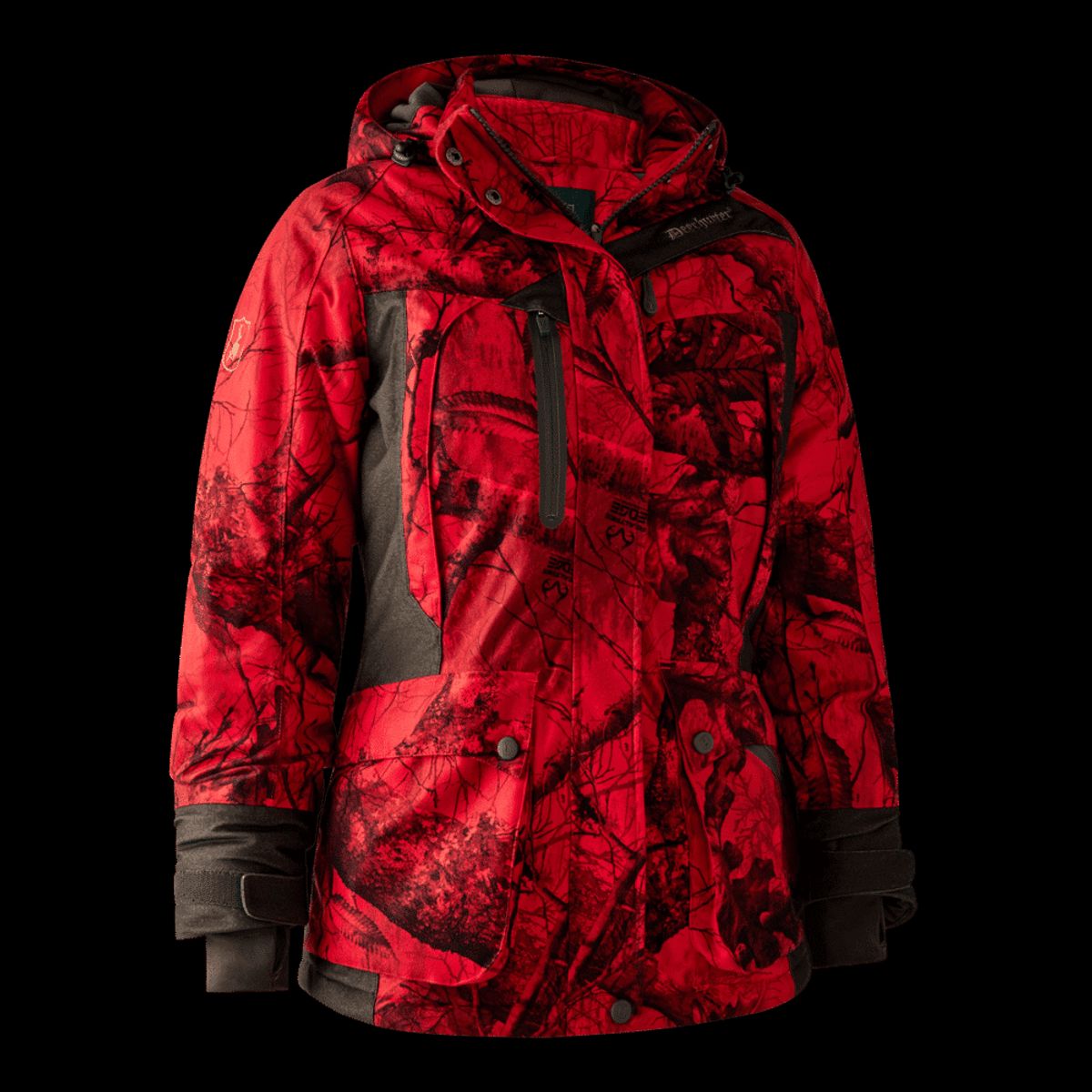 Vinterjakke rød dame | Lady Raven Arctic Jakke - Deerhunter - 44 - REALTREE EDGE® ORANGE