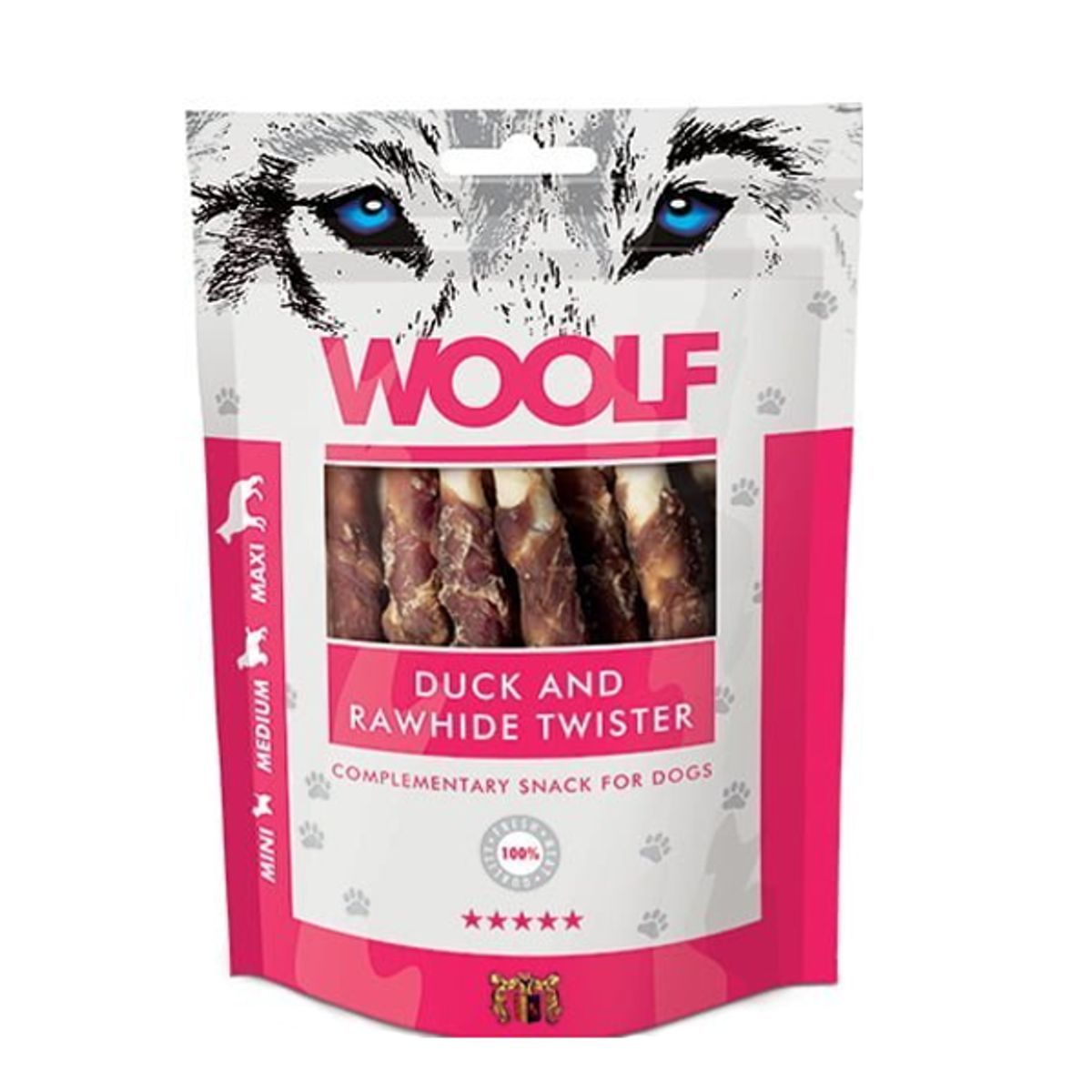 Woolf hundegodbid twister m. and, 100g