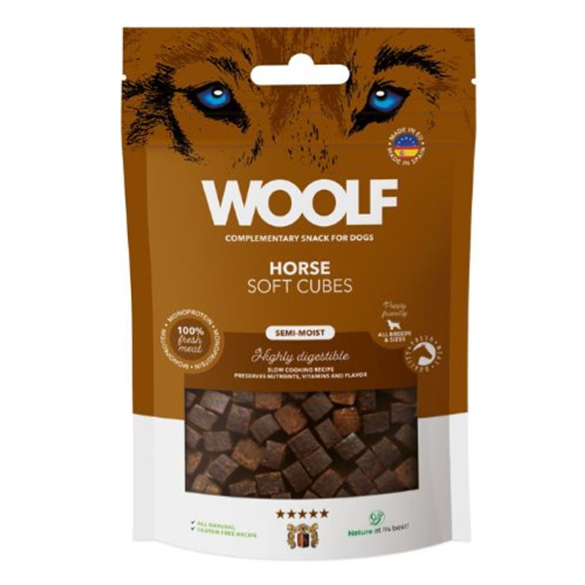 Hundegodbid Woolf Soft, hest 100g