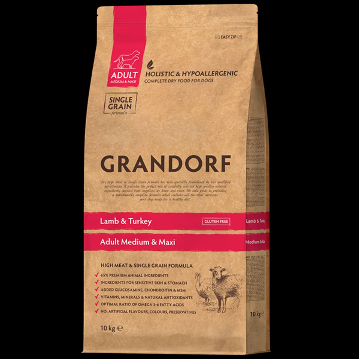 Grandorf hundefoder lam og kalkun 10Kg