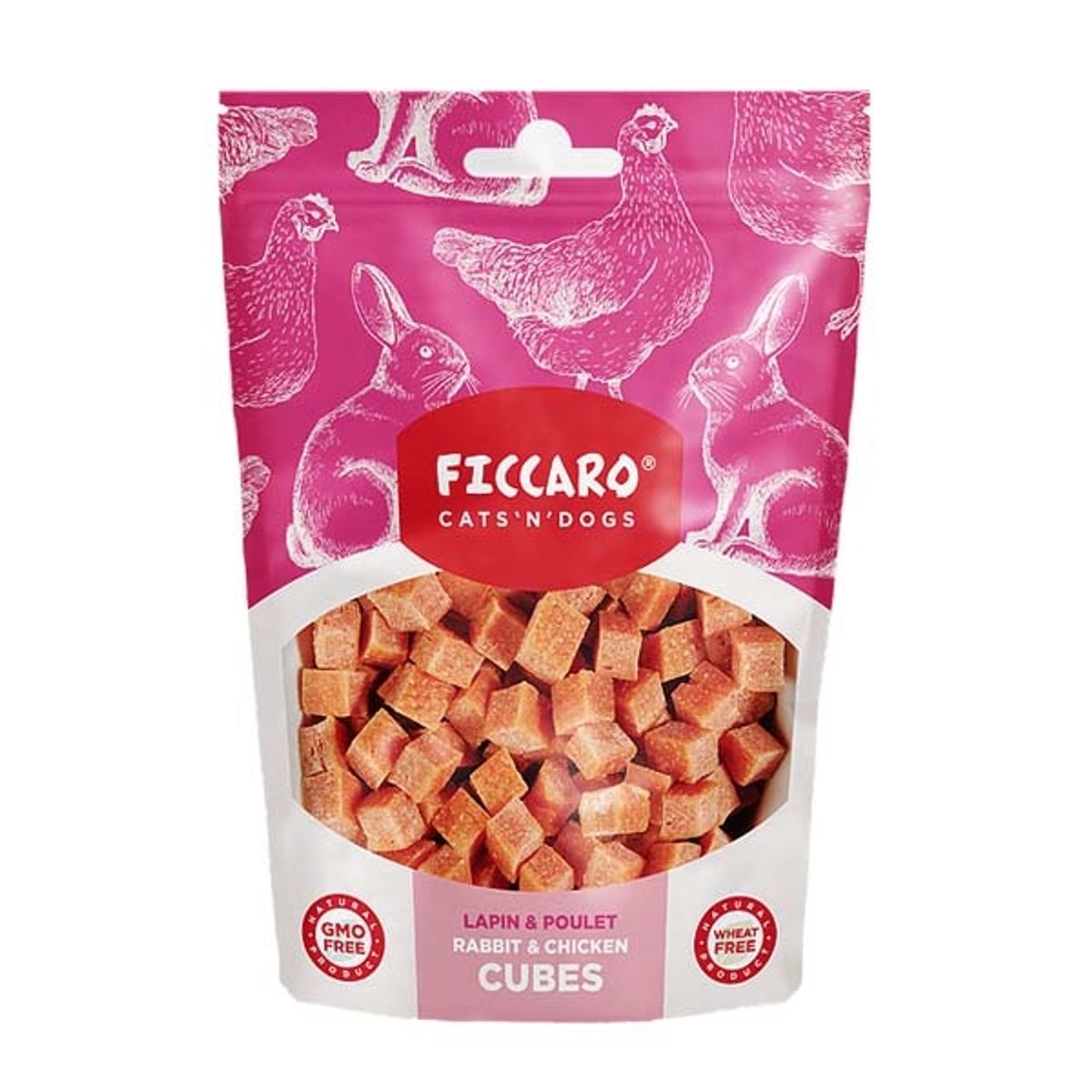 Ficcaro Kanin og kylling hundegodbidder, 100g