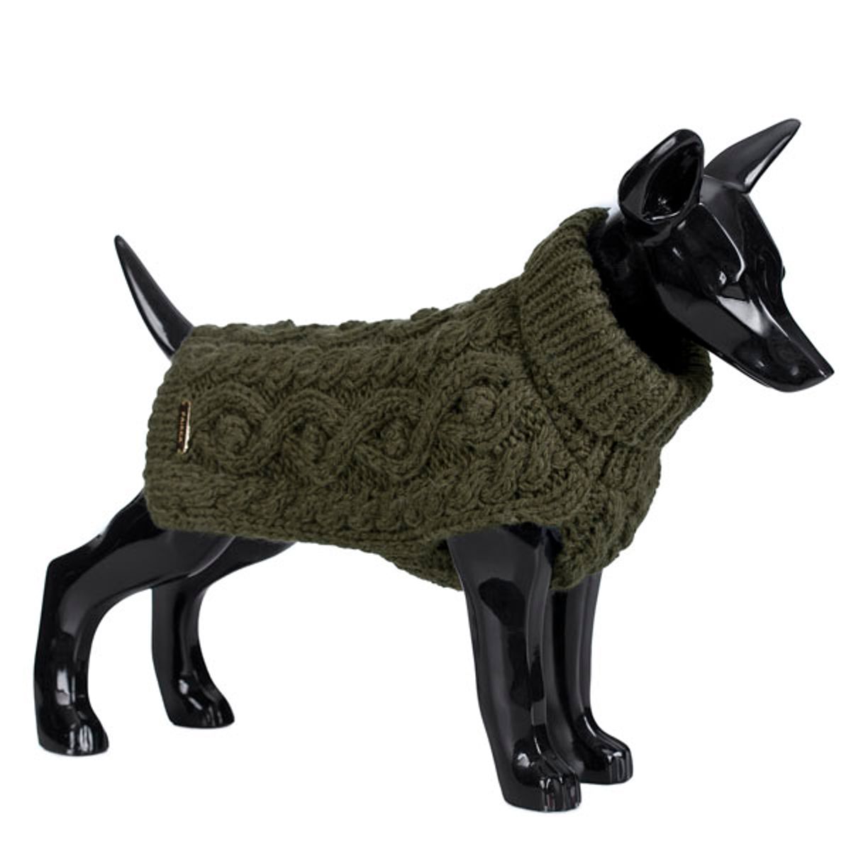 Paikka håndlavet hundesweater grøn-40 cm