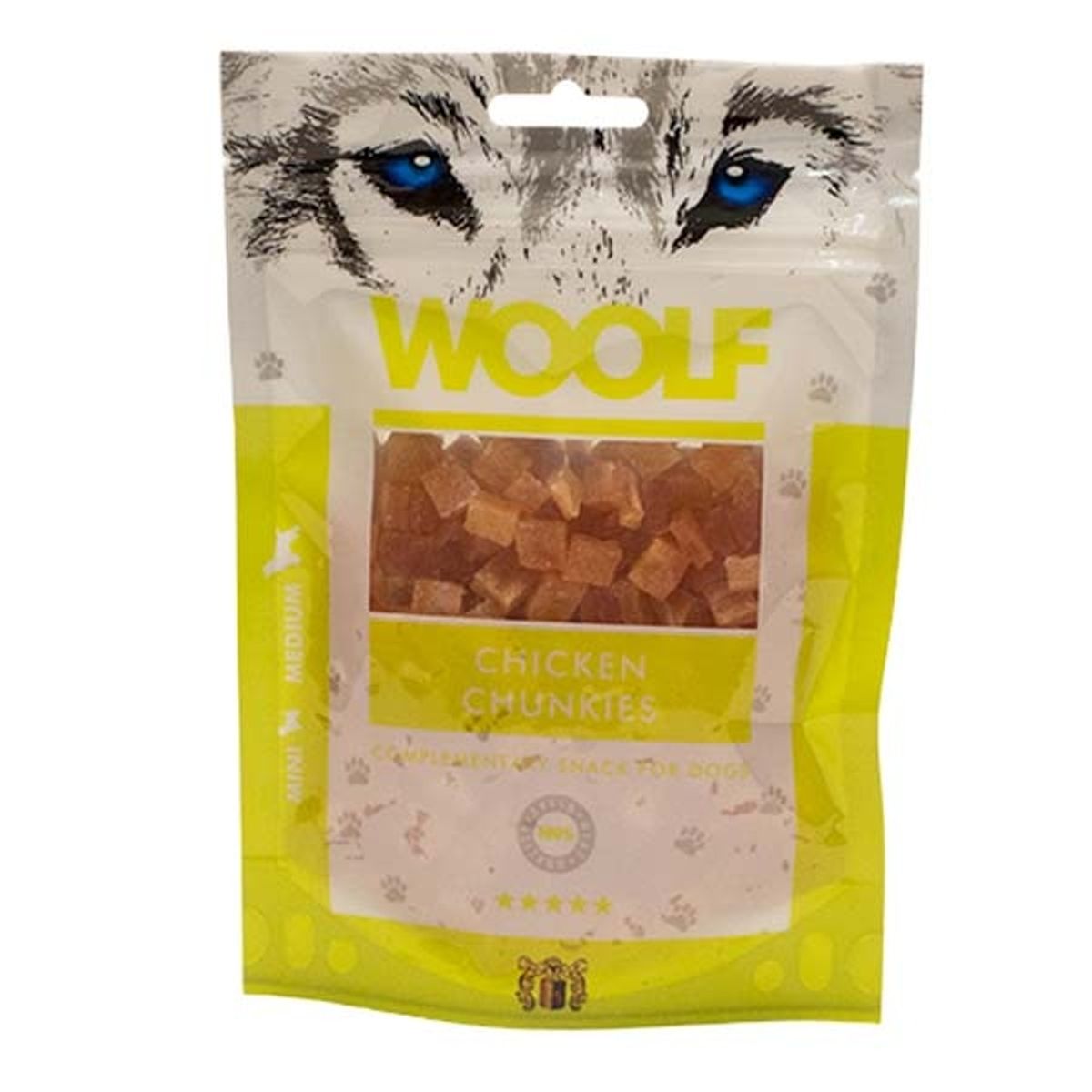 Hundegodbid Woolf chicken chunkies100g