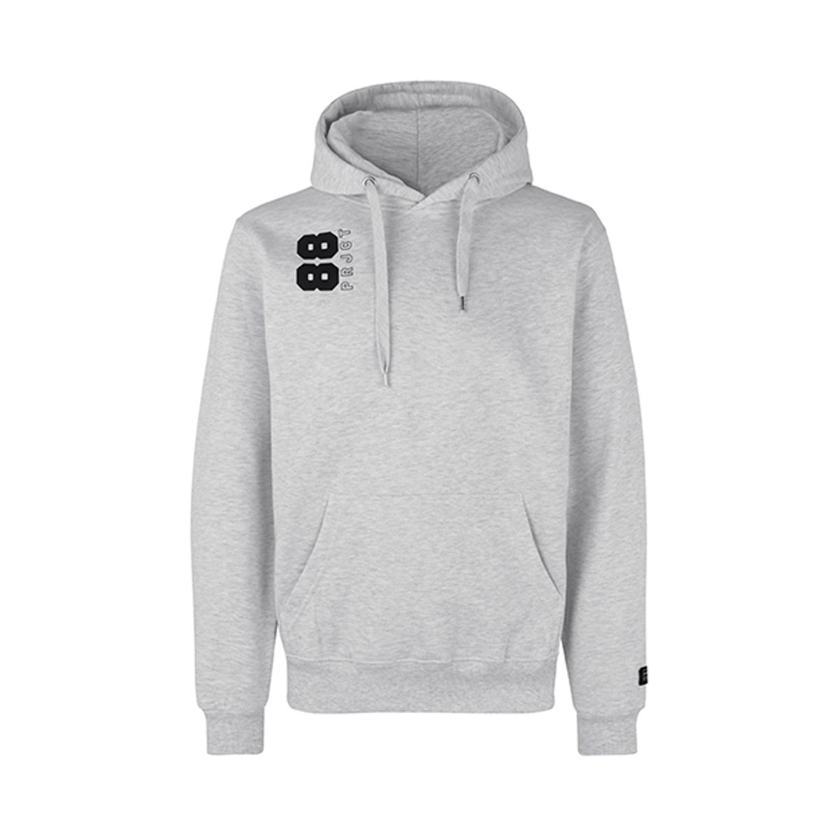 88 COLLECTION Hoodie, Bold Logo Ash Grey